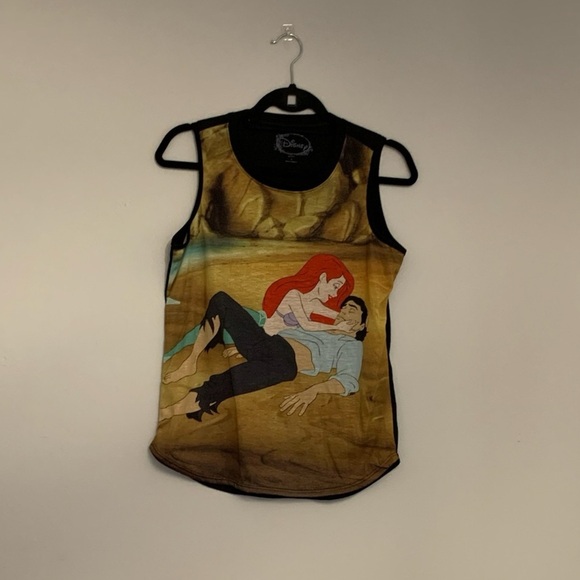 Disney Ariel The Little Mermaid Prince Eric Beach Tank Top Size Small Juniors - Picture 6 of 10